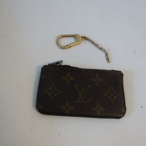 Womens Louis Vuitton Brown Monogram Leather Key Pouch W/Ring - Picture 4 of 8